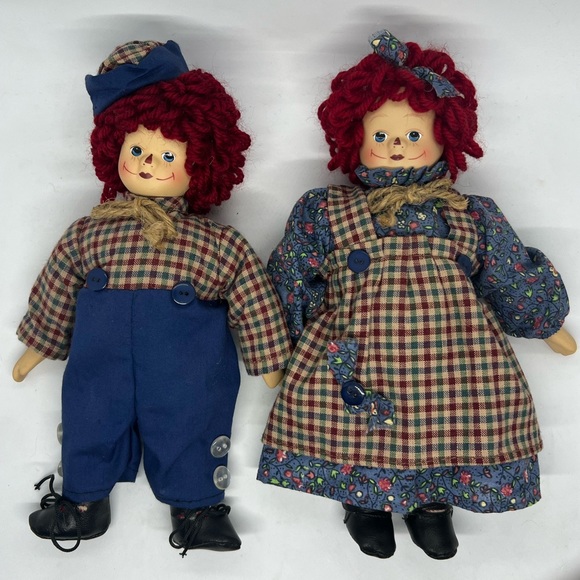 Springford Porcelain 10” Raggedy Ann & Andy Doll Set 1999. - Picture 3 of 15
